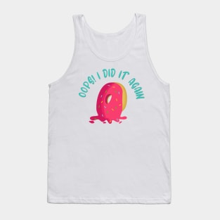 Oops Dropped Dessert Pink Doughnut Tank Top